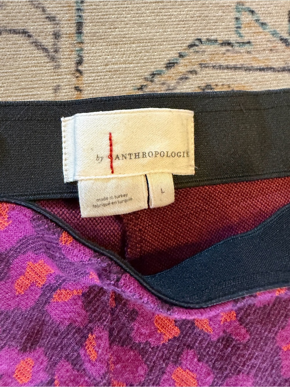 Anthropologie Maeve Knit Flare Pants Plum - Picture 8 of 9
